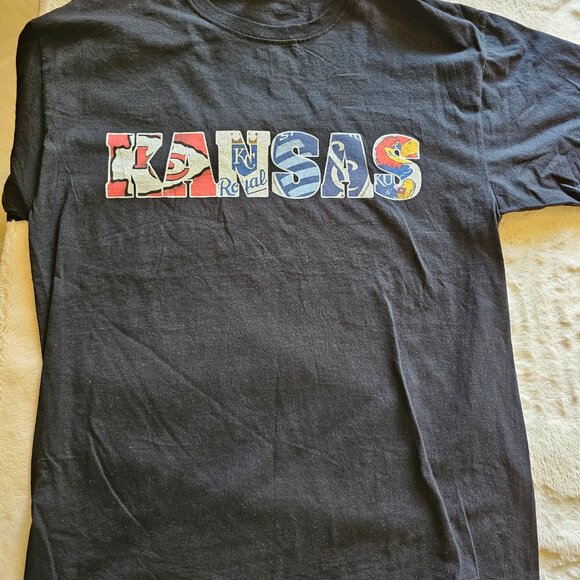 Kansas State Graphic Tshirt, Black, Size Large - Picture 2 of 4